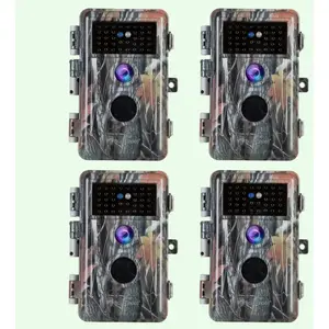 BlazeVideo Pack x4 Caméras Animaux Nocturne Vision 32MP HD1296P,Détect... pas cher