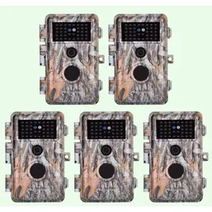 BlazeVideo Pack x5 Caméras Piege Photographique Nocturne Vision 32MP H... pas cher