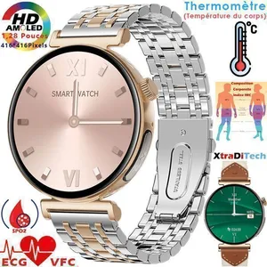 Montre Connectée ECG XtraDiTech Cardiofréquencemètre Thermomètre Monit... pas cher
