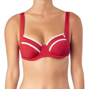 Huit - Haut de maillot de bain Maya rouge T.90A pas cher