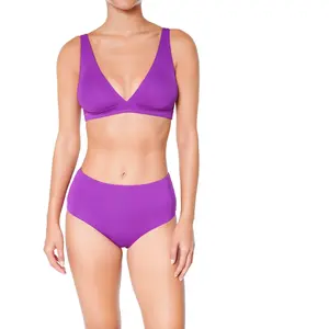 Bas de maillot de bain taille haute femme Huit So Chic Violet M SOC-J4... pas cher