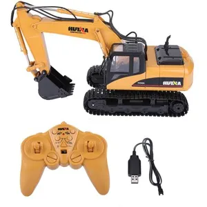 Comparateur de prix : 1:14 RC Truck excavateur Télécommande, 2.4G 15CH RC Camion Pelle Électrique Modèle pour Enfants cadeau de Noël anniversaire