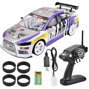 Comparateur de prix : 1/10 4WD RC Car télécommande modèle RC voiture de course Drift Toy Vehicle cadeau de Noël fête(deux batteries pour voiture)