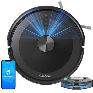 TEENDOW Robot Aspirateur Laveur, 4500Pa Aspirateur Robot sans Fil avec... pas cher