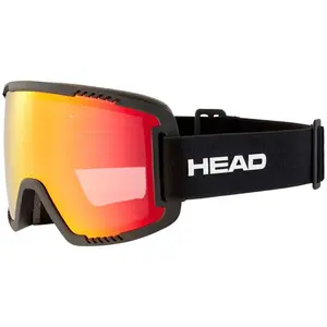 Comparateur de prix : Masque Head Contex rouge noir avec verre FMR jaune rouge à effet miroir - L