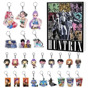 Calendrier De L’Avent 2025 Kpop - 24 Porte-clés Et Jouets Collection D-demon & H-Hunters - Cadeau Pour Ados Fans De Kpop