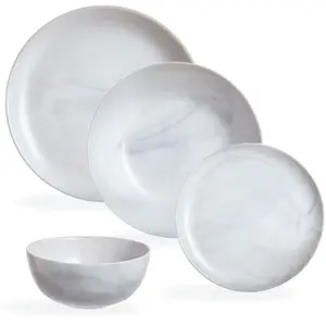 Service de table 24 pièces Diwali Marbre gris - Luminarc TUVendu parcdiscount