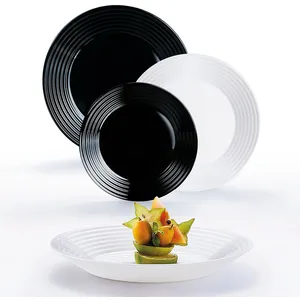 Luminarc - Service de table Harena noir/blanc - 18 pièces T.U