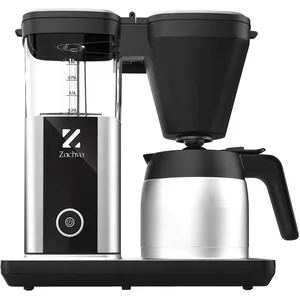 Comparateur de prix : ZACHVO Cafetière Filtre avec Carafe Isotherme 1,25L, Infusion Rapide 4,5 min, Température PID 92°C, Stop-Goutte 30s, Filtre Réutilisable, Nettoyage Automatique, Sans BPA, Design Inox