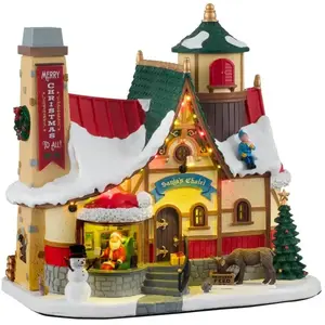 Chalet du Père Noël Lemax Chalet pour village de Noël pas cher