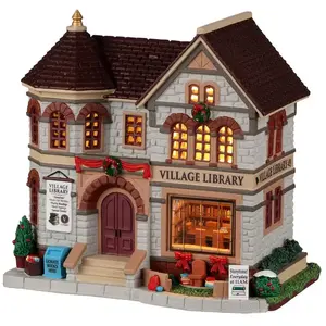 Village Library b/o Led - Bibliothèque villageoise led b/o pour village de Noël - Lemax