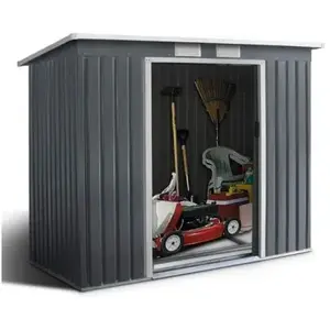 Abri de Jardin en Metal 2,7m² - GOPLUS - 2 Portes Coulissantes et 2 Fe... pas cher