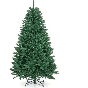 COSTWAY Sapin de Noël Artificiel 180CM en PVC avec 1355 Branches et So... pas cher