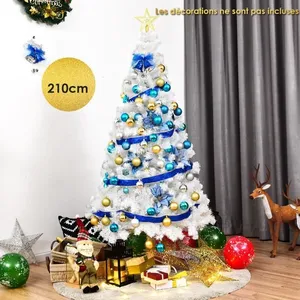 COSTWAY Sapin de Noël Arbre de Noël Artificiel pour Décoration de Noël... pas cher