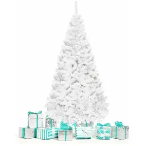 GOPLUS Sapin de Noel Artificiel avec Socle en Fer, Branches Touffues, ... pas cher