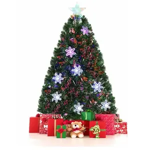 COSTWAY Arbre de Noël Artificiel Sapin de Noël led 90 cm Feuille en pvc pour D... pas cher
