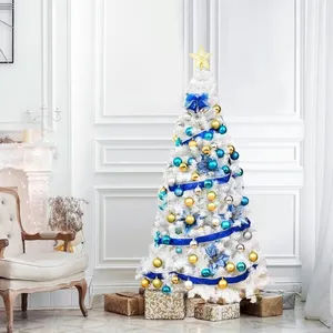 GIANTEX Sapin de Noël Blanc 2,1M avec 950 Branches PVC avec Artificiel... pas cher