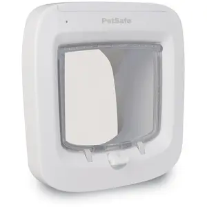 Comparateur de prix : Chatière PetSafe blanche, avec puce électronique pour chat