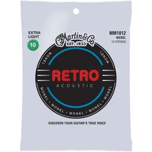 Comparateur de prix : Martin Mm1012 - Jeu De 12 Cordes Acoustiques Retro Monel - Extra Light