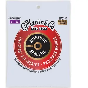 Comparateur de prix : Martin&Co. Martin MA535T Authentic Acoustic Lifespan Phosphor Bronze C. Light 11/52