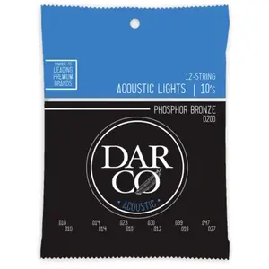 Comparateur de prix : Darco D200 - Jeu cordes acoustiques 12 cordes Light 92/8 - 10-47