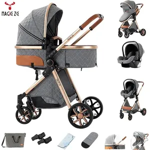 Magic ZC - Poussette combinées bebe 3 en 1, Poussette canne haute qual... pas cher