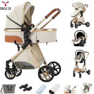Poussette canne haute qualité 3 en 1, Poussette combinées bebe - Magic... pas cher