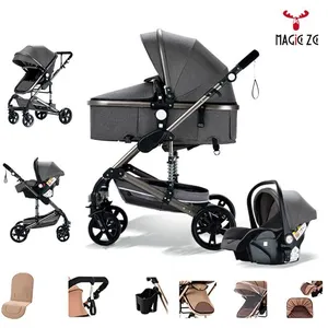 MagicZC bebe Poussette 3 en 1pour nouveau népliablebébé cosycombinéesC... pas cher