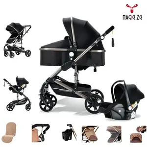 MagicZC Poussette 3 en 1,pour nouveau né,pliable,Avec nacelle,cosy béb...Vendu parcdiscount