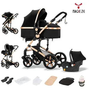 MagicZC Poussettes nouveau né,bebe 3 en 1,pour 0-3 ans,convertible Nac... pas cher