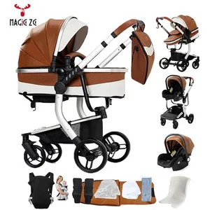 Poussette 3 en 1 Magic ZC Poussette trio Cuir PU imperméable Poussette... pas cher