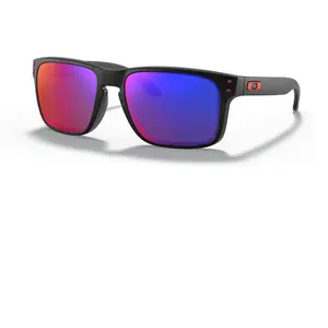 Comparateur de prix : Oakley - Lunettes de soleil - Holbrook Matte Black Red Iridium  - Noir