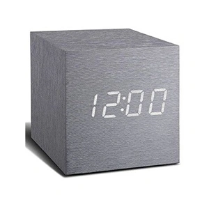 Horloge Gingko Cube click Aluminium pas cher