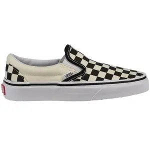 Vans Femme Ua Classic Slip-on Basket, Blanc Blk Whtchckerbo, 42.5 EU pas cher
