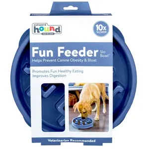 Gamelle Chien - Outward Hound Gamelle anti-glouton Notch Bleu - SVendu parrakuten