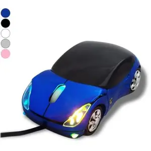 Eurrowebb Souris informatique optique usb forme voiture rose pas cher