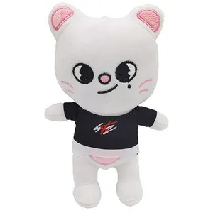 Peluche Leeknow Hyunjin chat blanc 21 cm pas cher