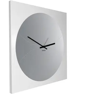 dESIGNoBJECT horloge murale avec mirror ronde NARCISO (Gris clair - Tô...