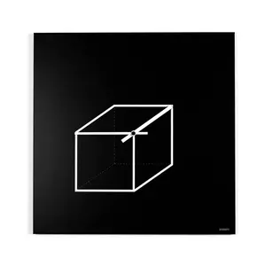 dESIGNoBJECT horloge murale CUBE CLOCK (Noir - Tôle coupée au laser)