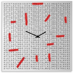 dESIGNoBJECT horloge murale CROSSWORD (Blanc - Tôle coupée au laser) pas cher