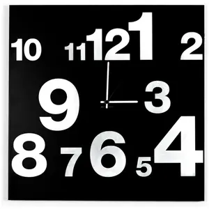 dESIGNoBJECT horloge murale NUMBERS CLOCK (En ligne - Tôle coupée au l...