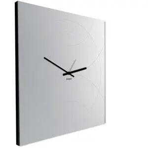 dESIGNoBJECT horloge murale avec mirror carré NARCISO (Bordure noire -... pas cher