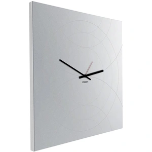 dESIGNoBJECT horloge murale avec mirror carré NARCISO (Bordure gris cl...