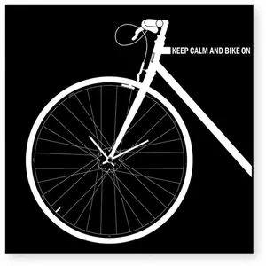 dESIGNoBJECT horloge murale BIKE CLOCK (Noir - Tôle coupée au laser)