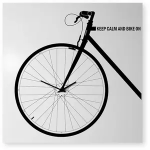 dESIGNoBJECT horloge murale BIKE CLOCK (Gris métallisé - Tôle coupée a... pas cher