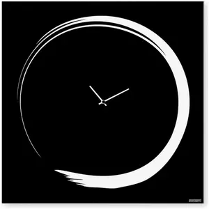 dESIGNoBJECT horloge murale S-ENSO CLOCK (Noir - Tôle coupée au laser) pas cher
