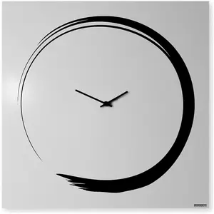 dESIGNoBJECT horloge murale S-ENSO CLOCK (Gris métallisé - Tôle coupée au laser) pas cher