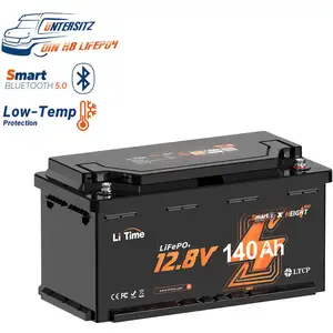 12V140Ah Batterie Lithium LiFePO4 Bluetooth pour Camping-car, rv, Cara...