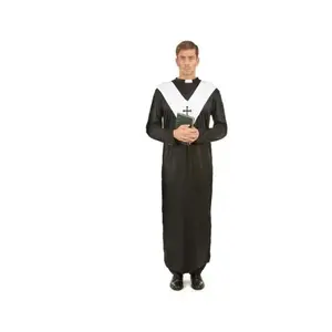 Comparateur de prix : TotalCadeau Costume noir et blanc de prêtre déguisement homme d'église...