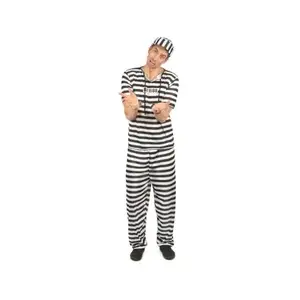 Comparateur de prix : Costume rayures prisonnier deguisement rayé Taille unique